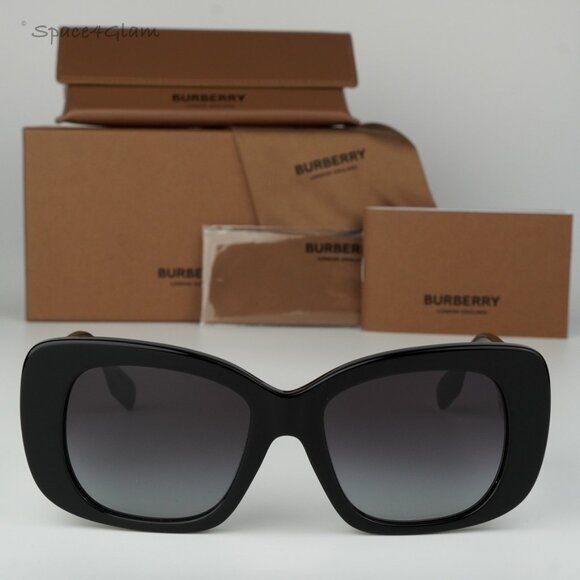 BRAND NEW Burberry BE4410 4038F2 Black Dark Grey Women Sunglasses BE 4410